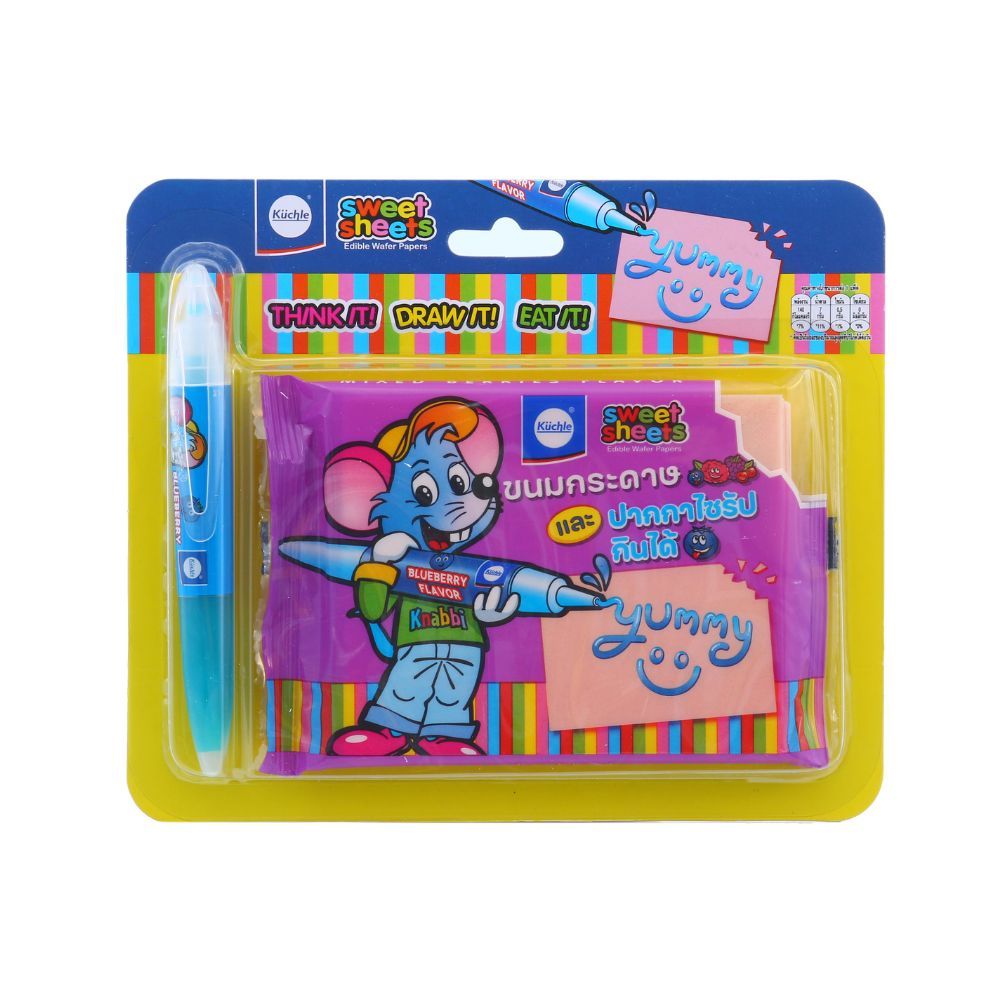 คูชเลอ ขนมกระดาษและปากกาไซรัป 40 กรัม (คละแบบ)