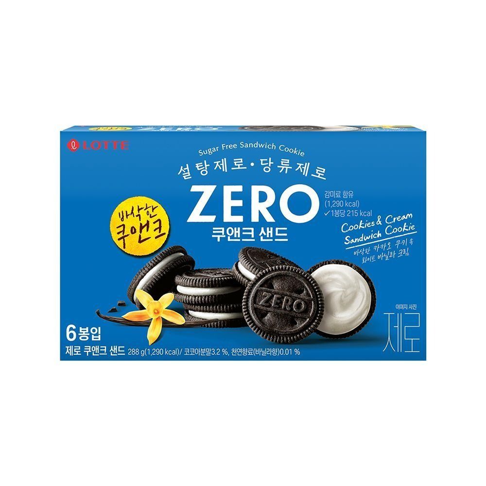 LOTTE ZERO COOKIE AND CREAM 288 G