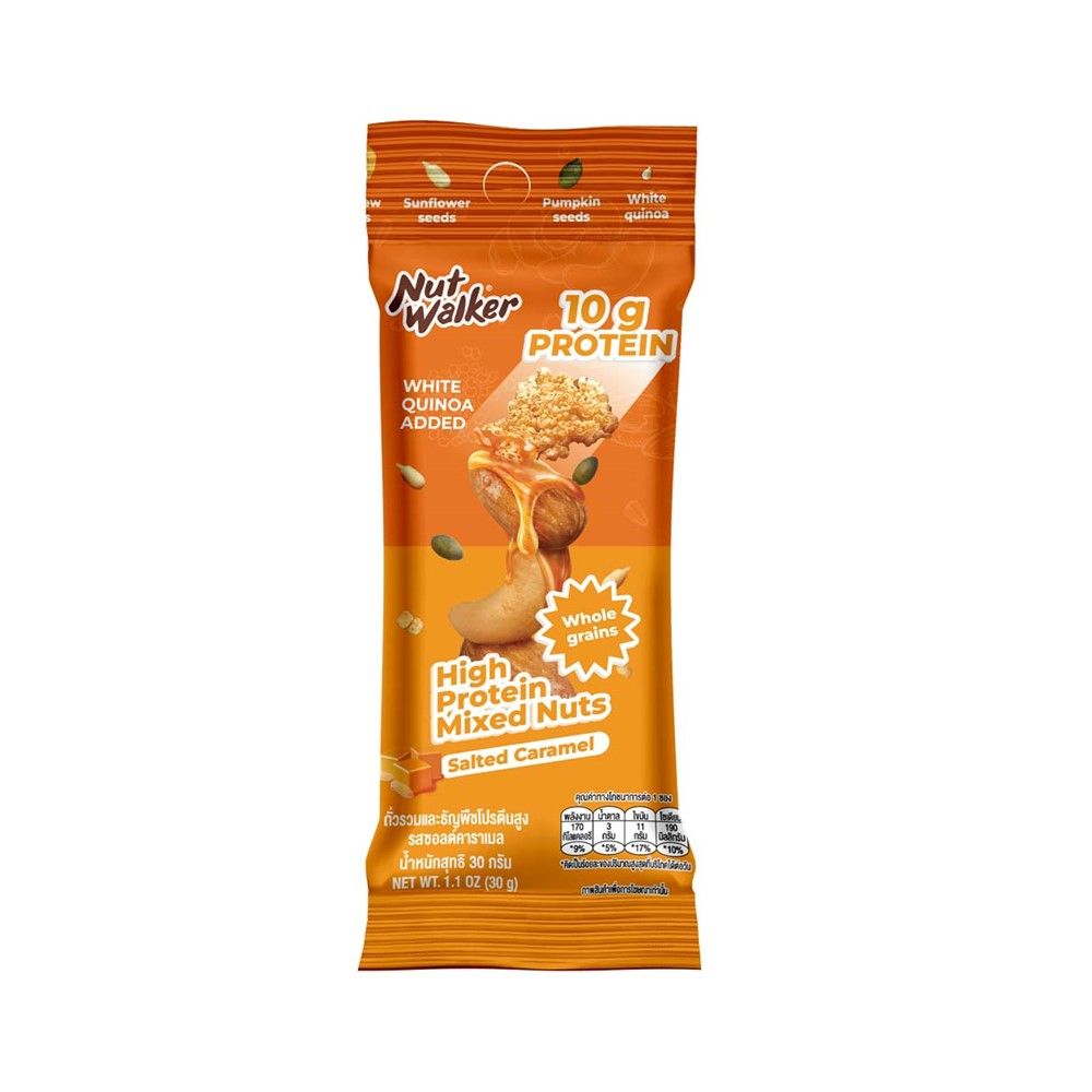 NUT WALKER WHOLEGRAINS PROTEIN CARAMEL 30 G