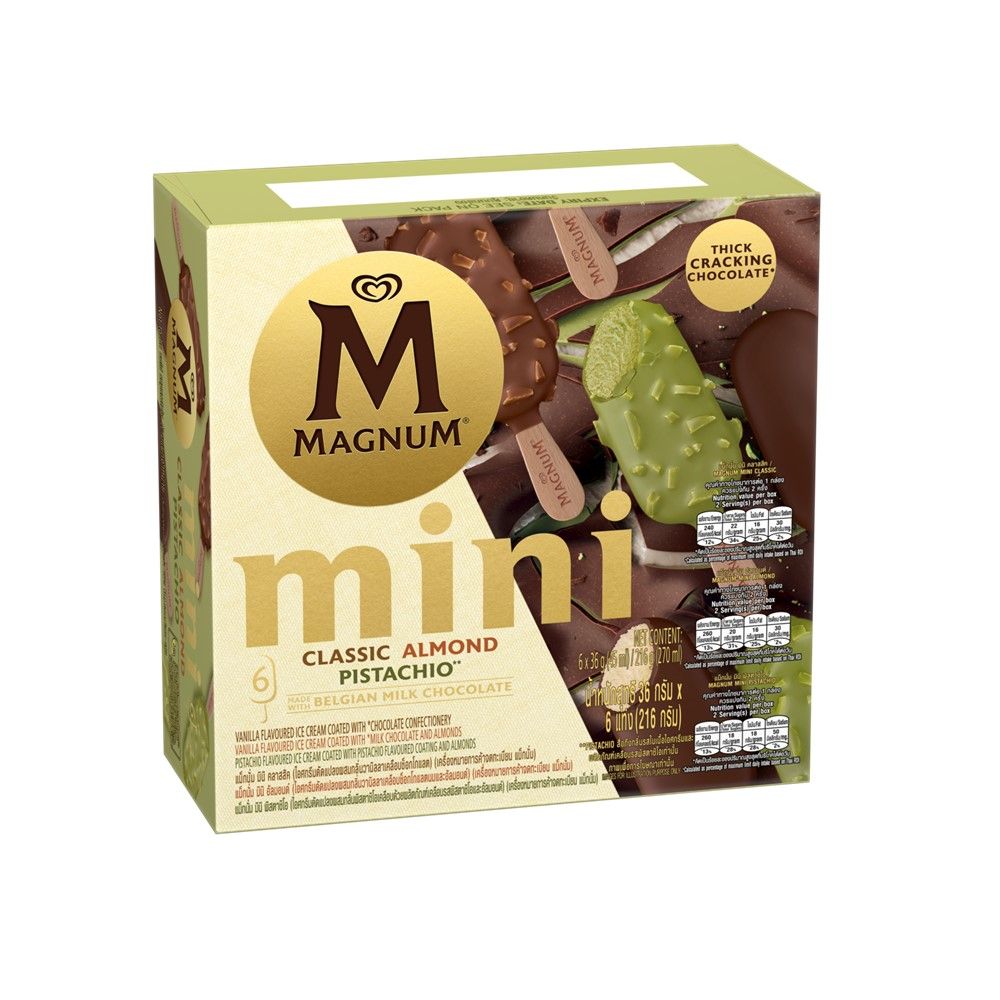 WALLS MAGNUM MINI MIXED FLAVORS 36 G PACK 6