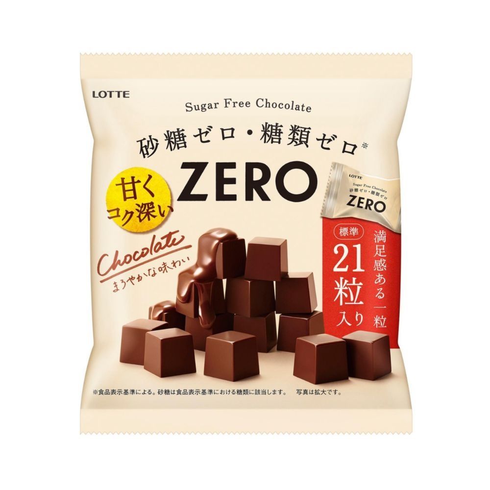 LOTTE ZERO SUGAR FREE CHOCOLATE BAG 84 G