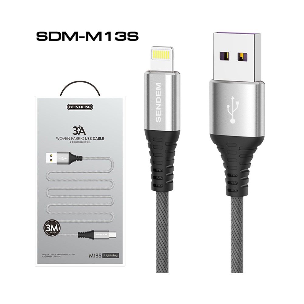 SENDEM#M13 สายชาร์จ2IN1 ไอโฟน ไมโคร 2.1A