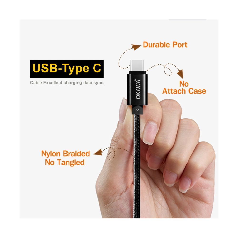 OKAWA สายชาร์จไวและโอนถ่ายข้อมูล FAST 3.0A รุ่น UB-20C
