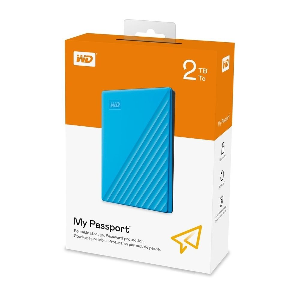 WD ฮาร์ดดิสก์พกพา 2TB #WDBYVG0020BBL สีฟ้า