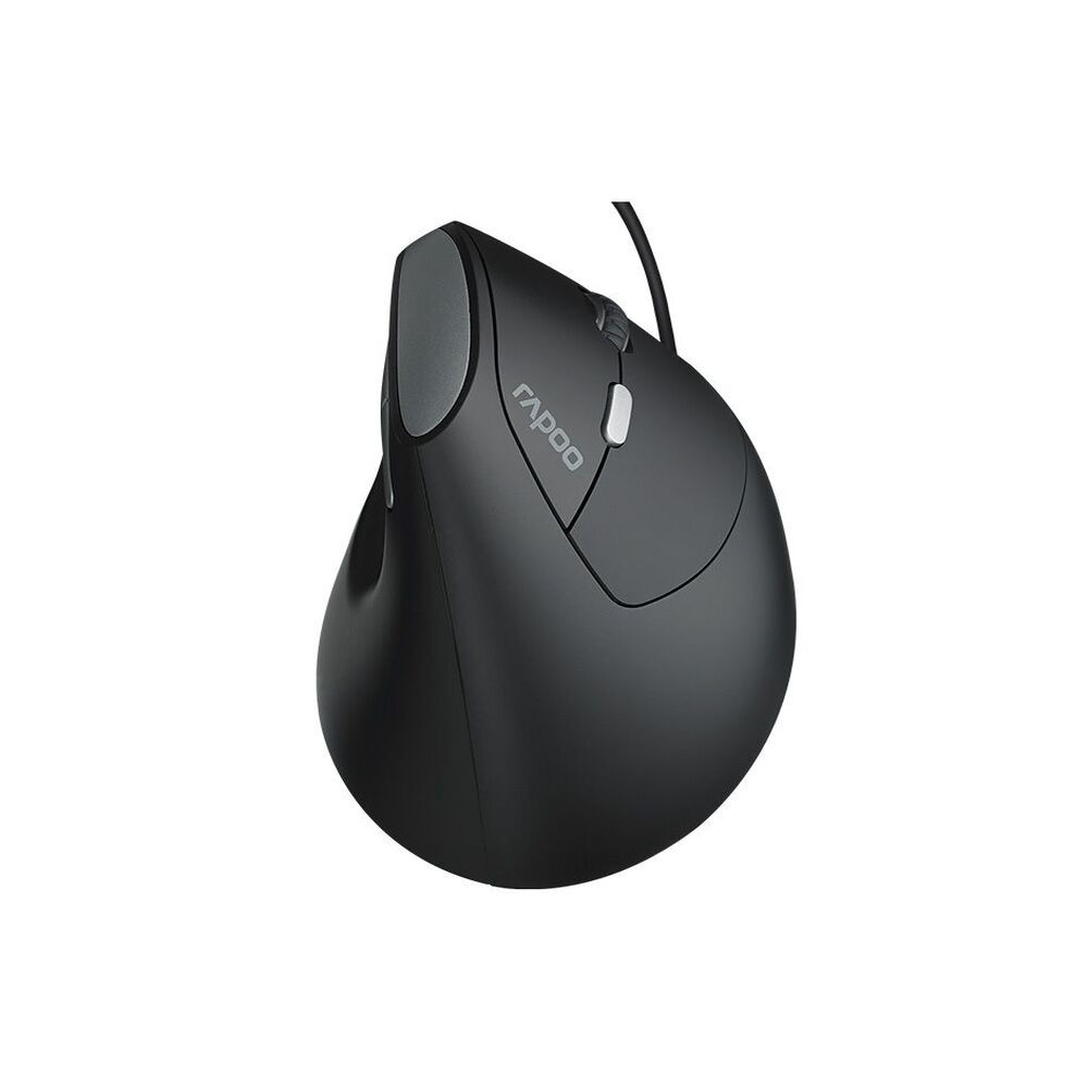 RAPOO เม้าส์เงียบชนิดมีสาย #EV200 สีดำ
