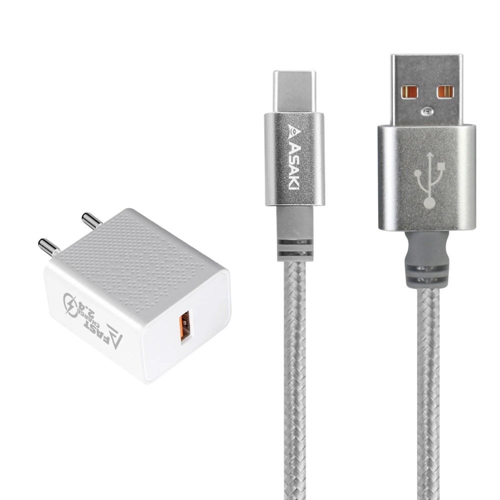 ASAKI TYPEC CHARGER 2.4AA-2221 (ASSORTED)