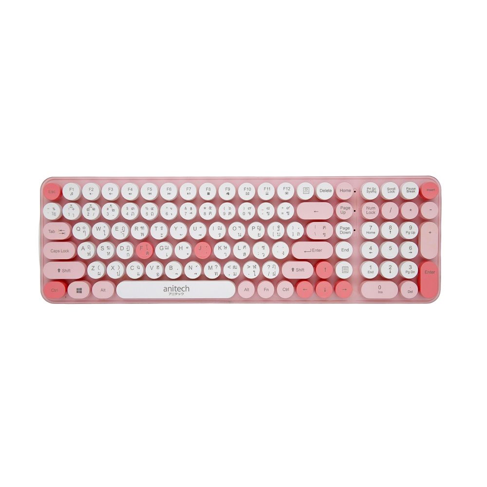 ANITECH คีย์บอร์ด-เมาส์ไร้สาย #OPA812-PI