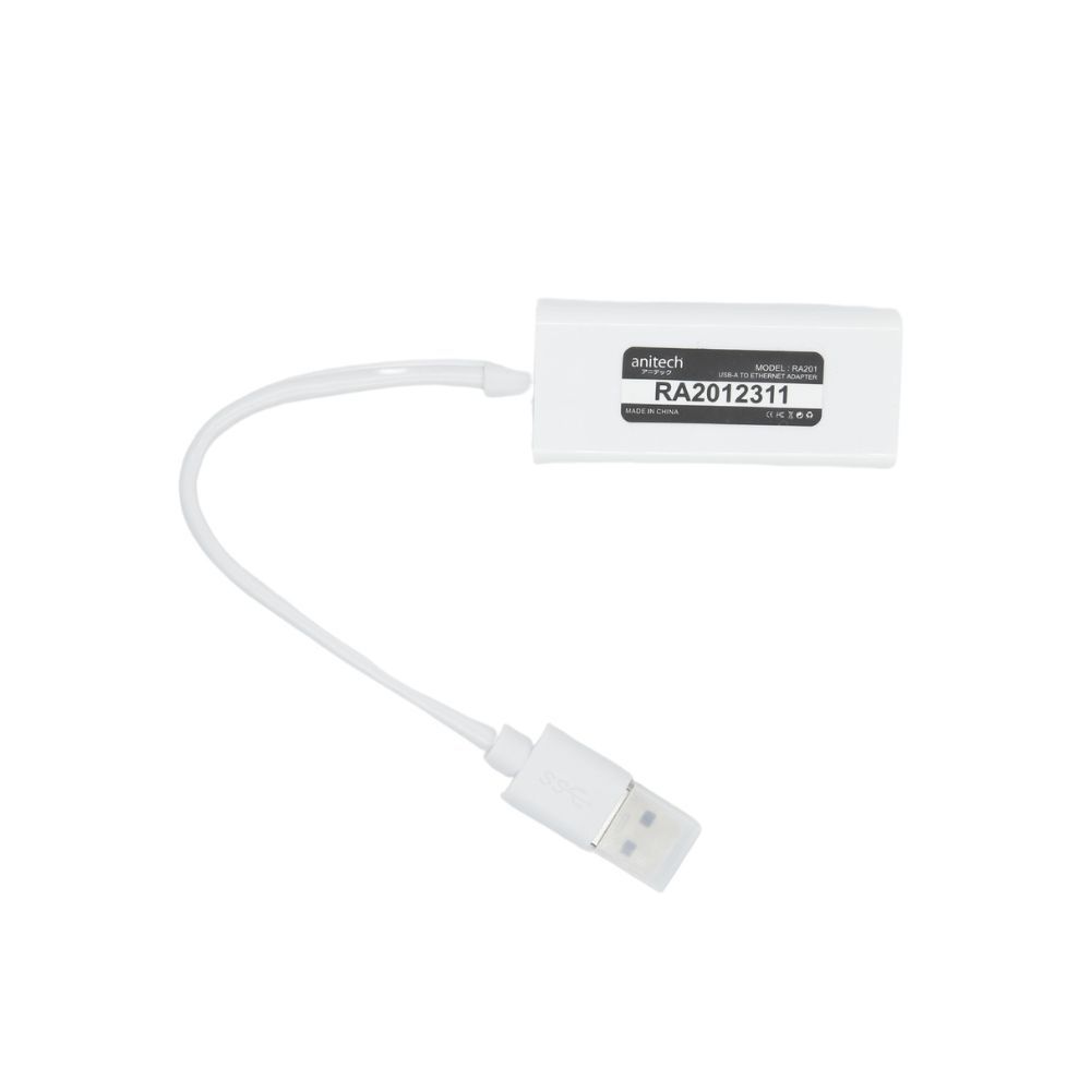 ANITECH อะแดปเตอร์ USB-A TO ETHERNET RA201