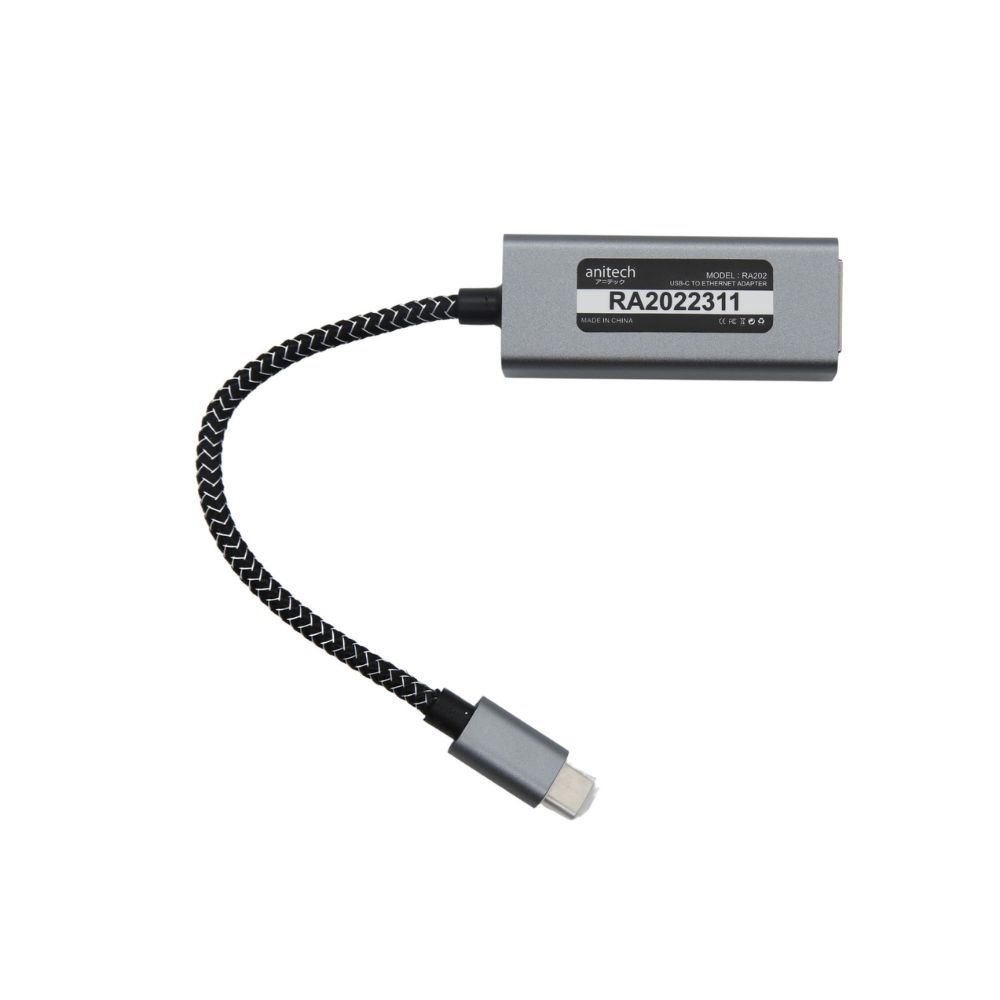 ANITECH อะแดปเตอร์ USB-C ETHERNET RA202