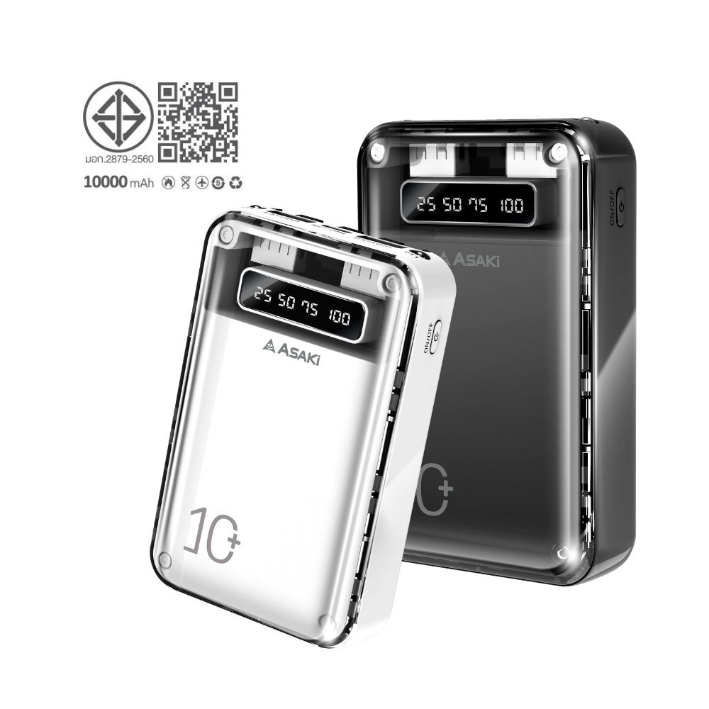 ASAKI พาวเวอร์แบงค์ 10000 MAH #A-B3103 (คละแบบ)