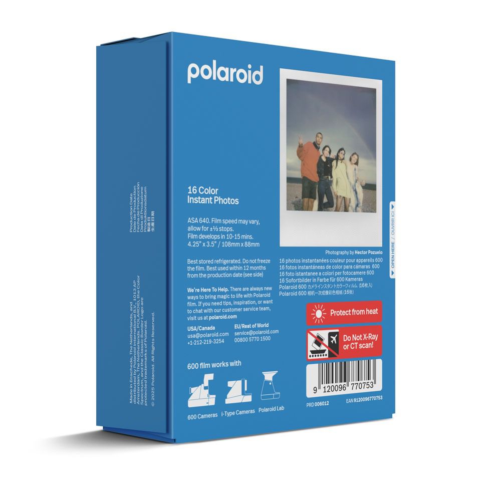 POLAROID ฟิล์มโพลารอยด์สี รุ่น ซีรีส์ 600 แพ็ค 16 แผ่น