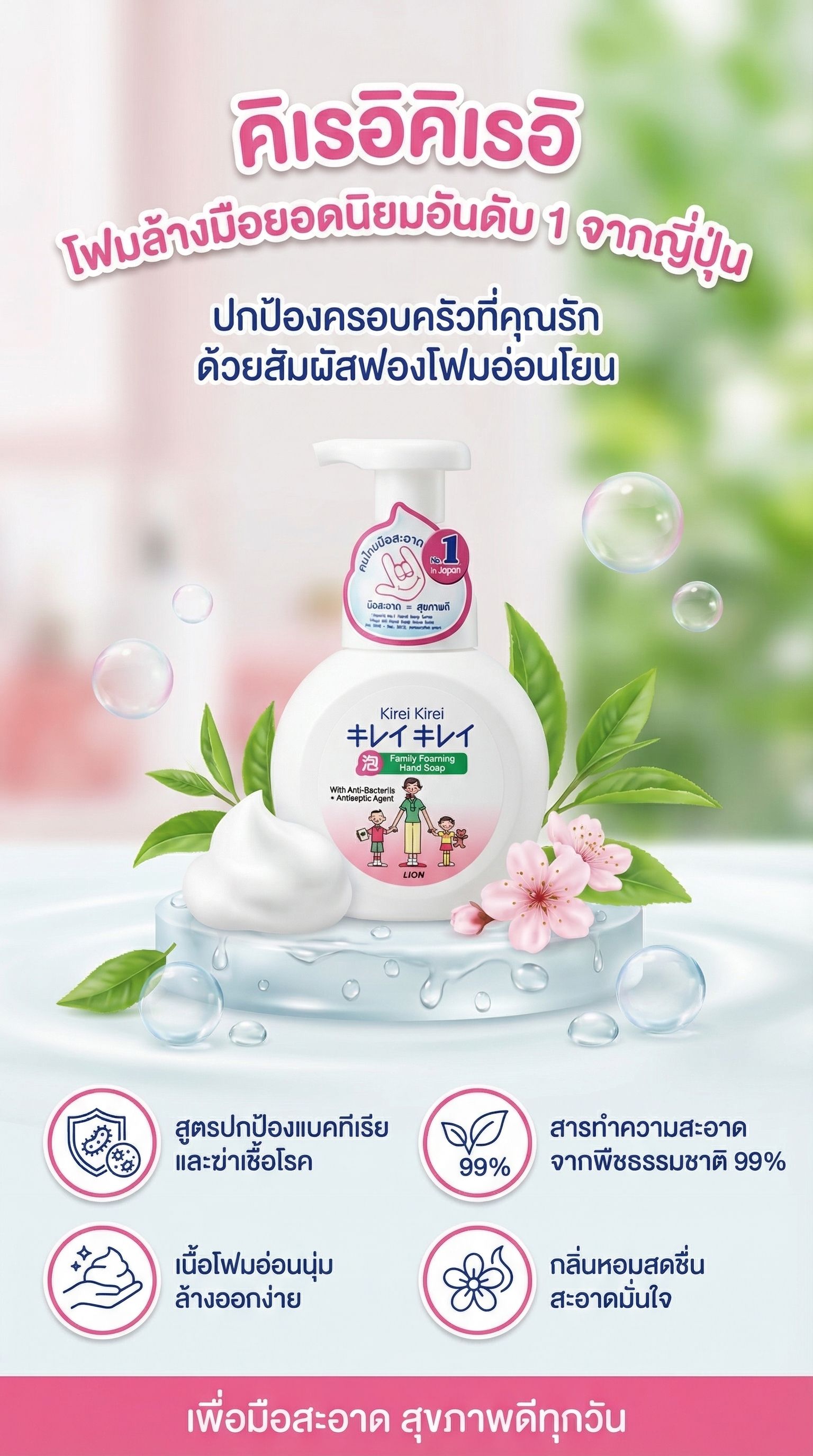 KIREI KIREI FOAMING HAND SOAP 250 ML.BOT