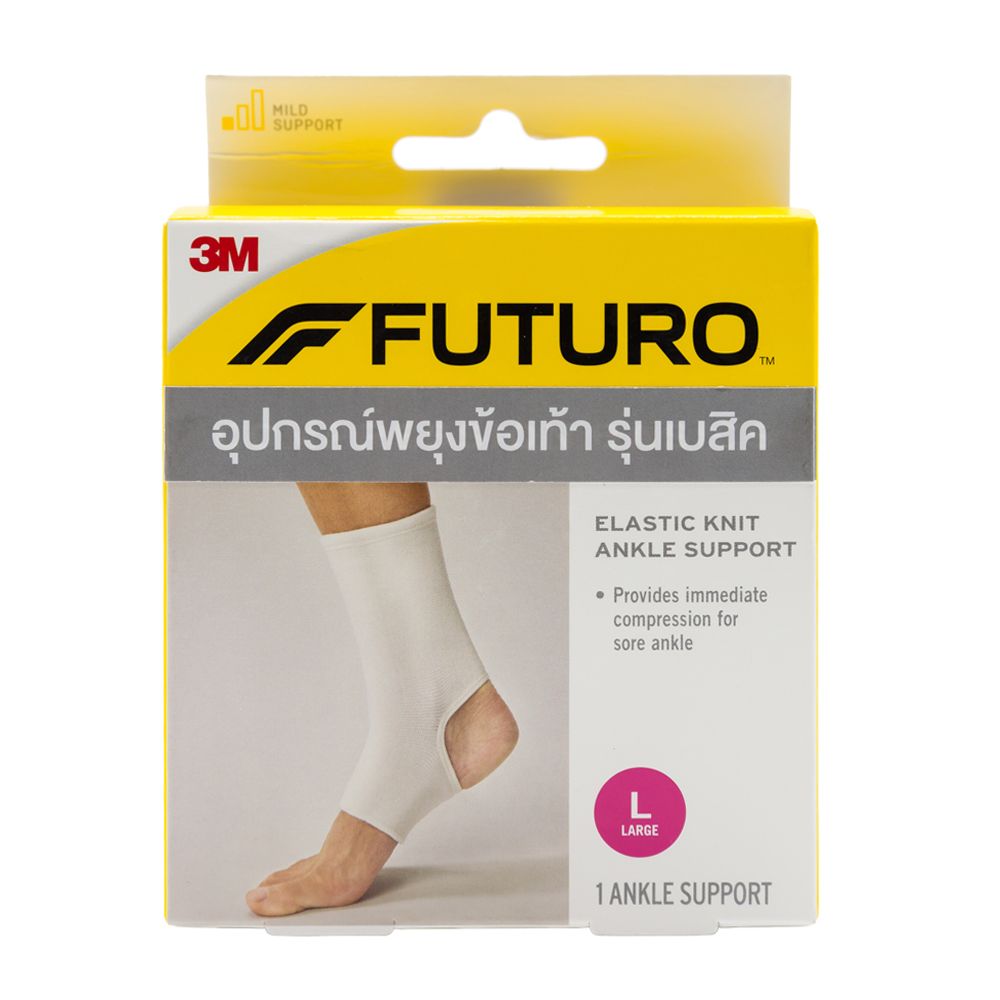 3M BASICS ELASTIC KNIT ANKLE WHITE L