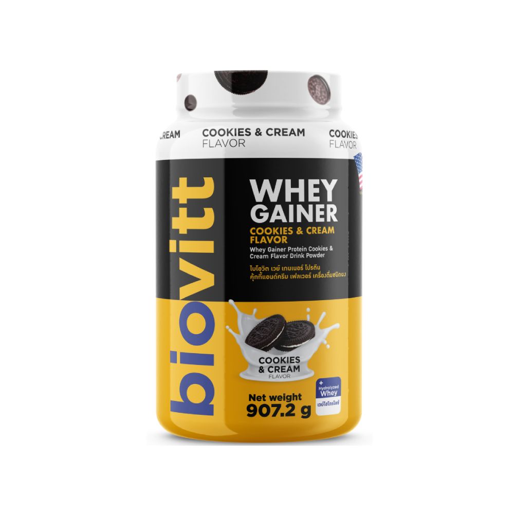 BIOVITT WHEY GAINER COOKIES+CREAM 907.2G
