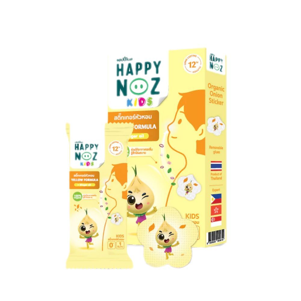 HAPPY NOZ ONION STICKER YELLOW 6 PCS.