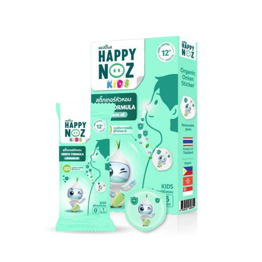 HAPPY NOZ ONION STICKER GREEN 6 PCS.