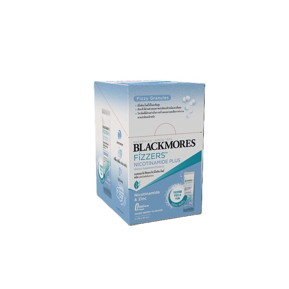 BLACKMORES FIZZERS NICOTINAMIDE PLUS 5 G PACK 20 SACHETS
