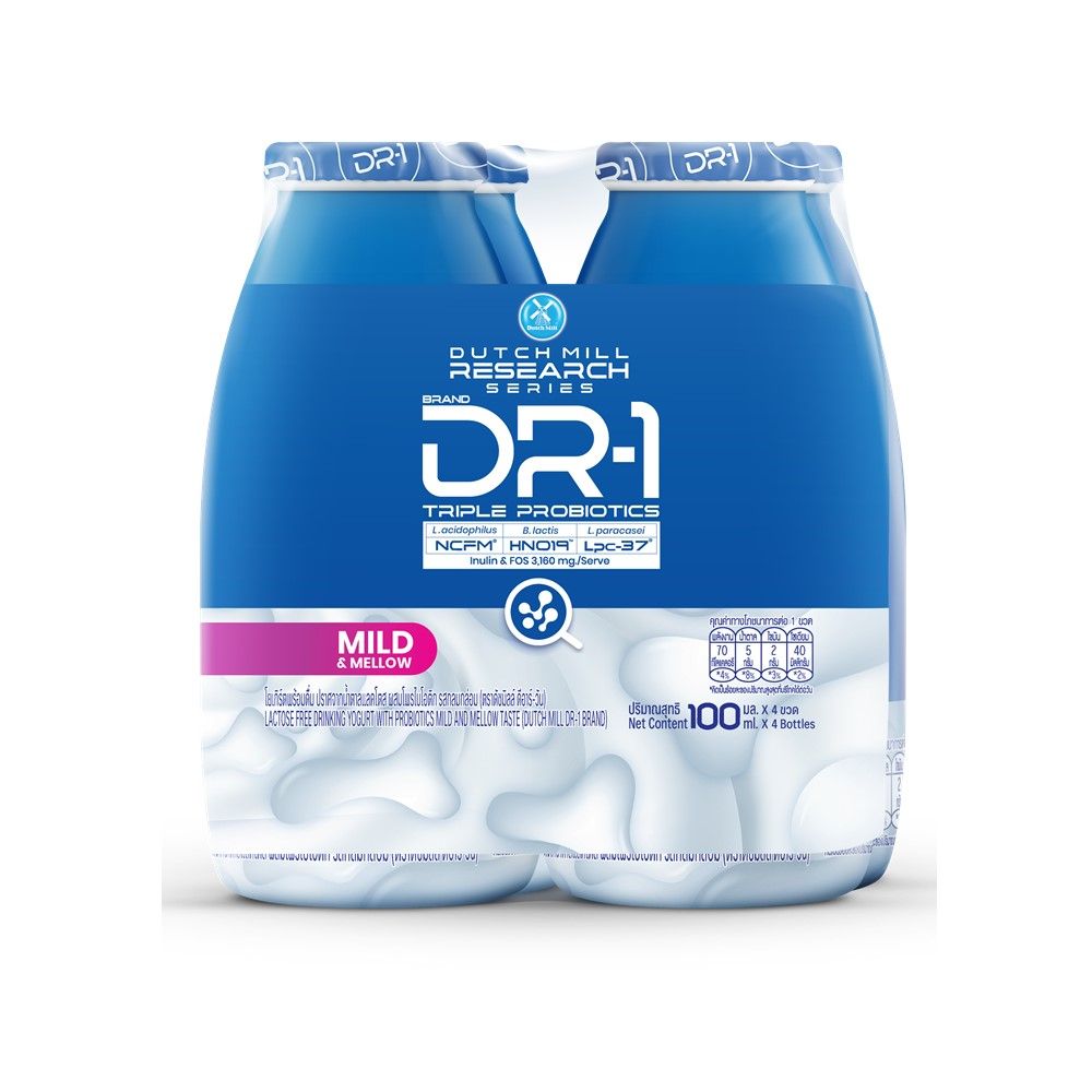 DUTCH MILL DR-1 LACTOSE FREE MILD+MELLOW 100 ML PACK 4