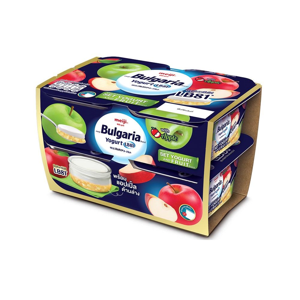 MEIJI BULGARIA APPLE YOGURT 110 G PACK 4