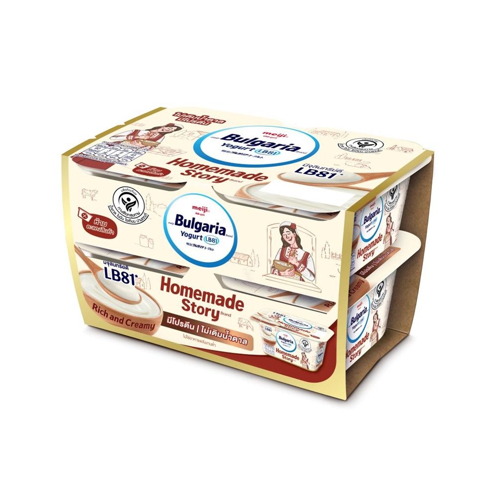 MEIJI BULGARIA HOMEMADE NO SUGAR 110 G PACK 4
