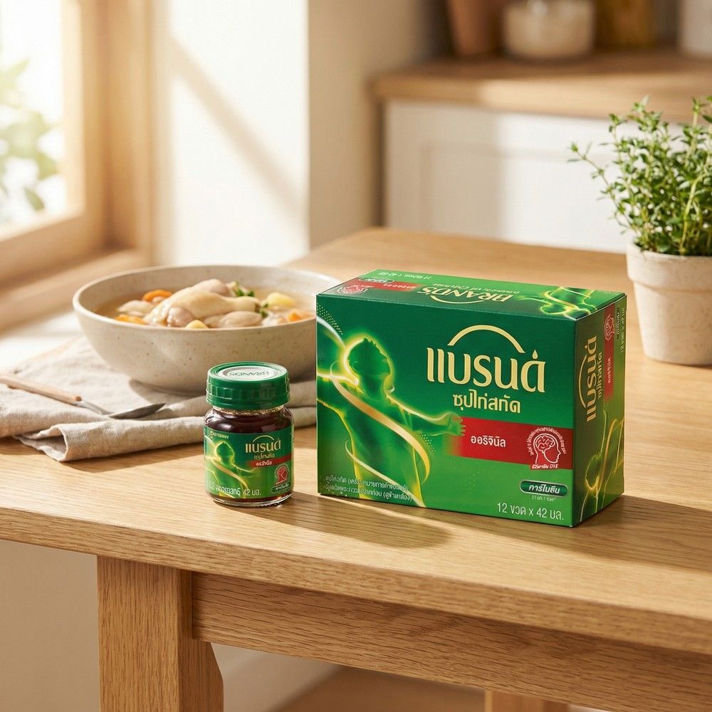 แบรนด์ซุปไก่สกัดรสต้นตำรับ 42 มล.แพ็ค 12