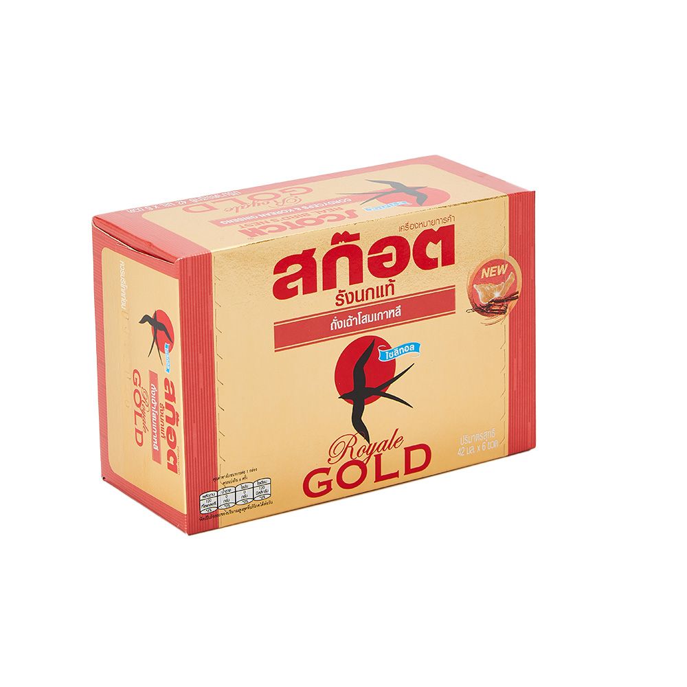 สก๊อตรังนกแท้ถั่งเฉ้าโสมเกาหลี40มล. แพ็ค 6