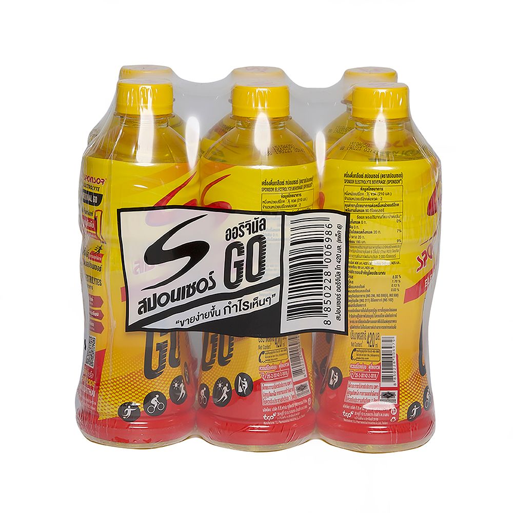 SPONSOR ORIGINAL GO ELECTROLYTE BEVERAGE 420 ML. PACK 6