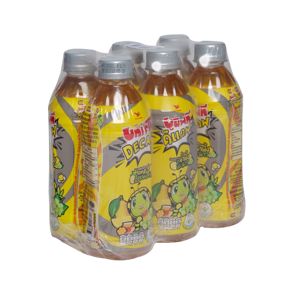 ยูนิฟทีดีแคฟน้ำองุ่นขาวน้ำผึ้งมะนาว350มล แพ็ค 6