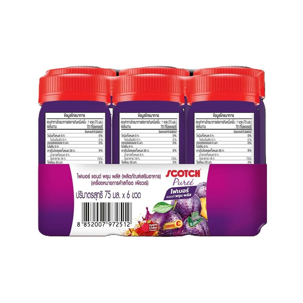 สก๊อต เพียวเร่ ไฟเบอร์ พรุน 75 มล. แพ็ค 6