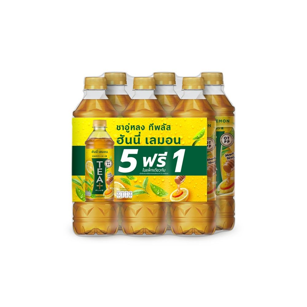 TEA PLUS OOLONG TEA HONEY LEMON 500 ML PACK 5 FREE 1