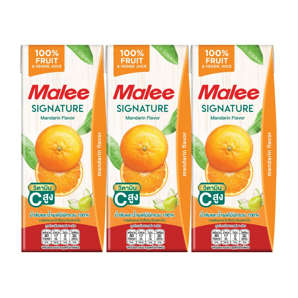 MALEE MANDARIN FLAVOR FRUIT JUICE 200 ML PACK 3