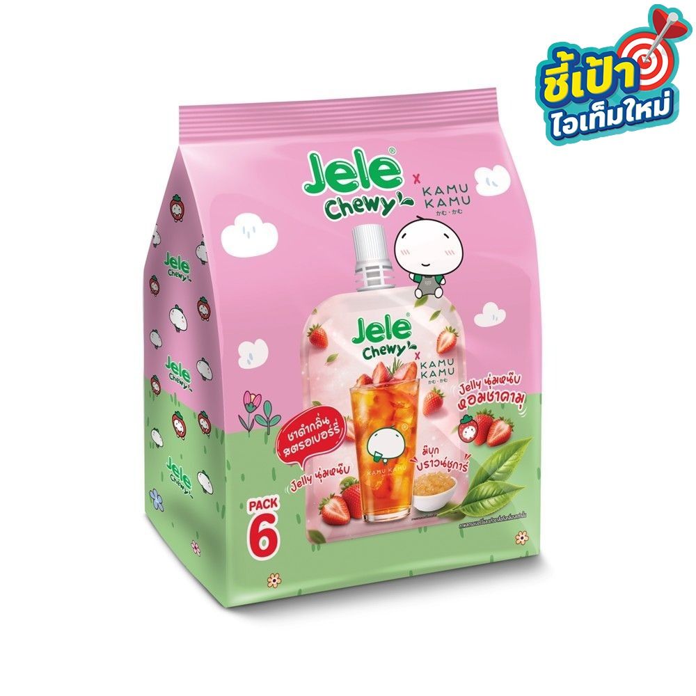 JELE CHEWY X KAMU ASSAM TEA STRAWBERRY 150 G PACK 6