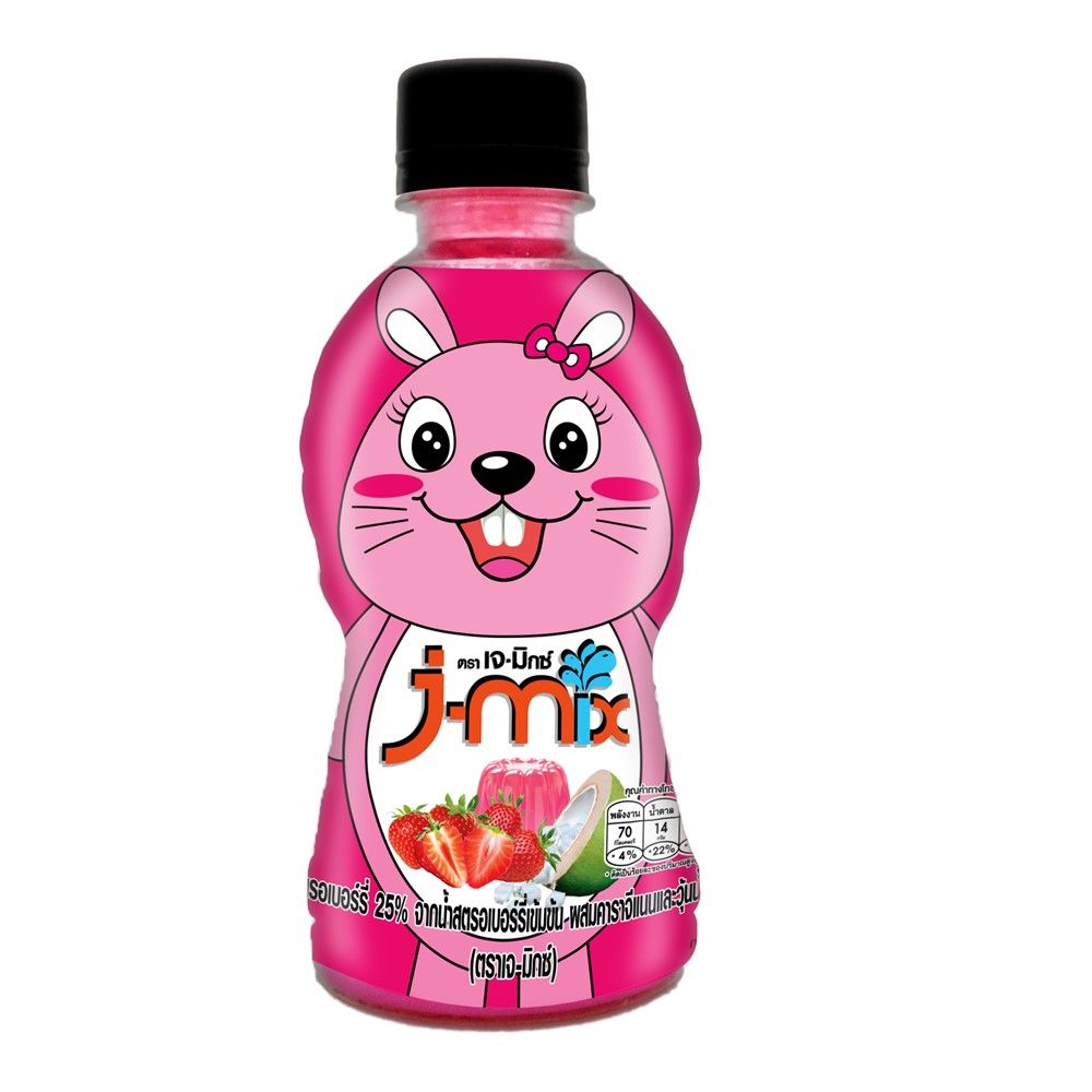 J-MIX STRAWBERRY25% CARRAGEENAN NATADE 270ML PACK6