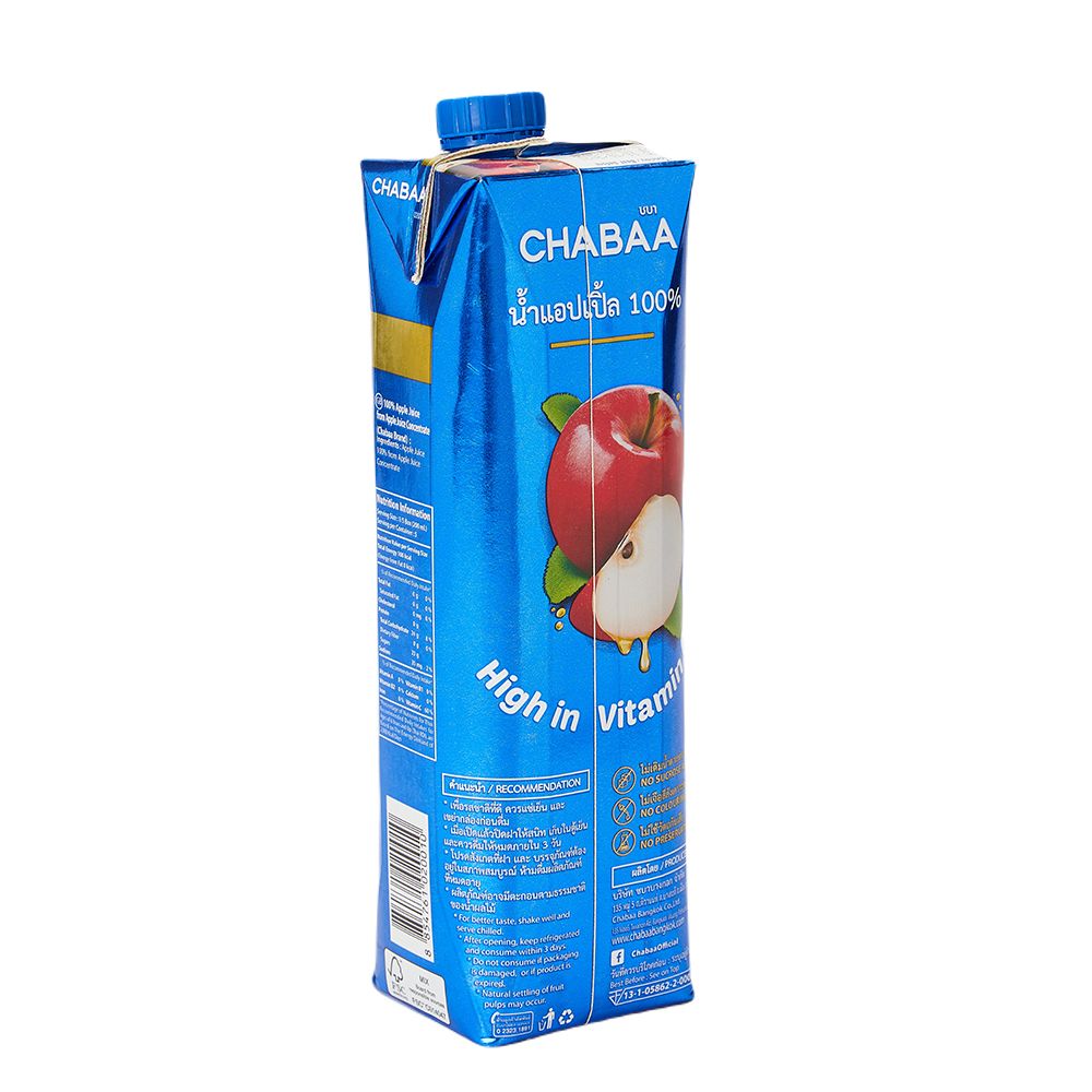 CHABAA 100% APPLE JUICE 1000 ML.