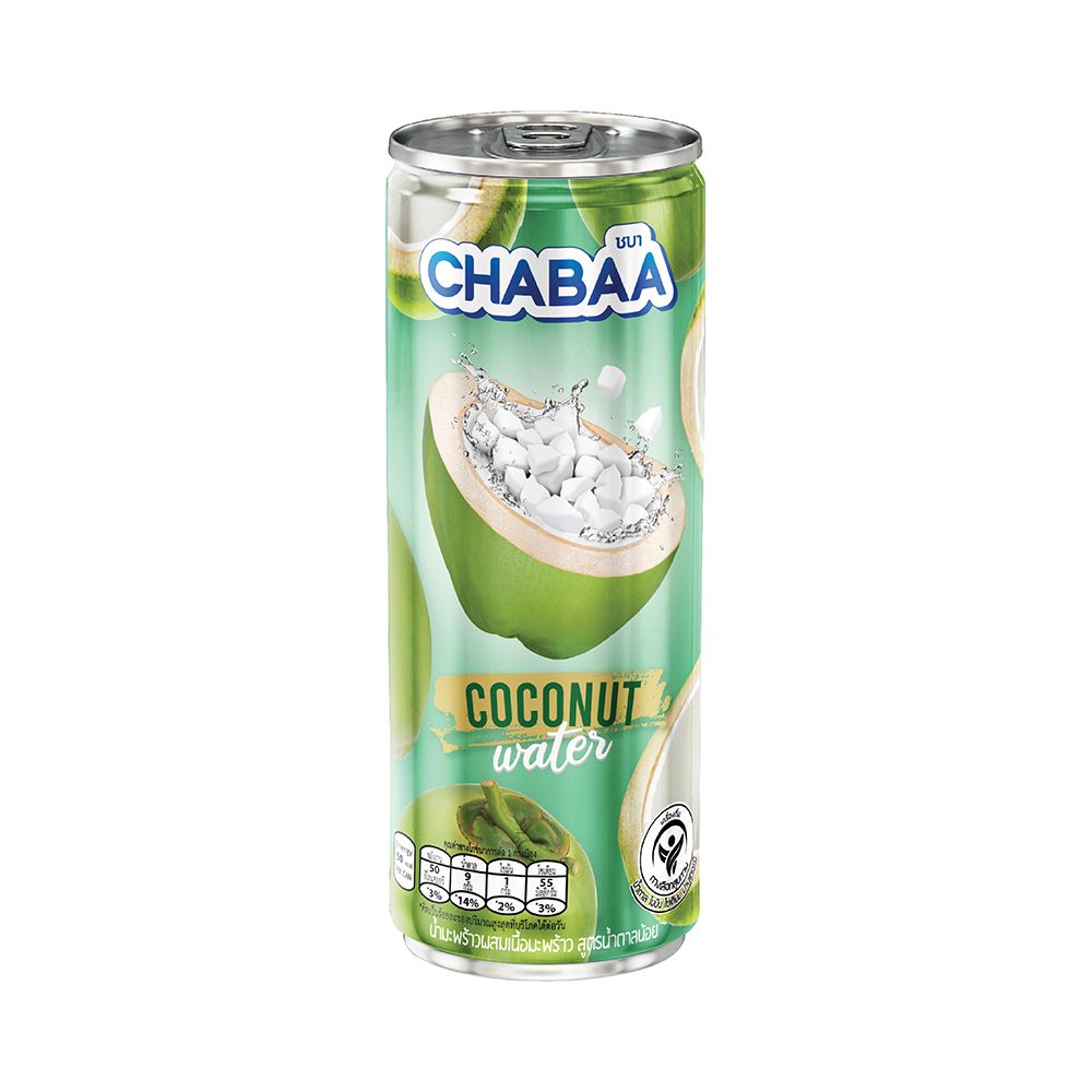 CHABAA COCONUT WATER + COCONUT FLESH 230 ML.