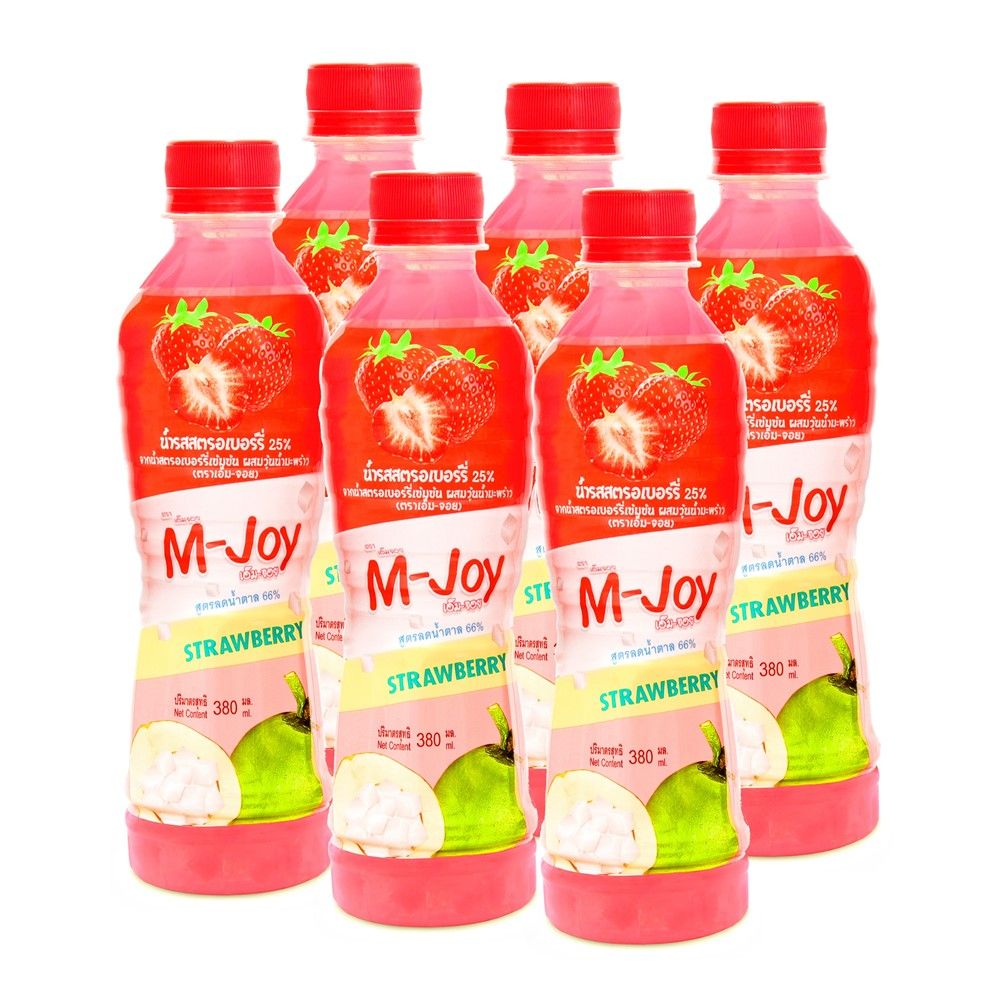 MJOY STRAWBERRY JUICE 25% NATADECOCO 380 ML. PACK6