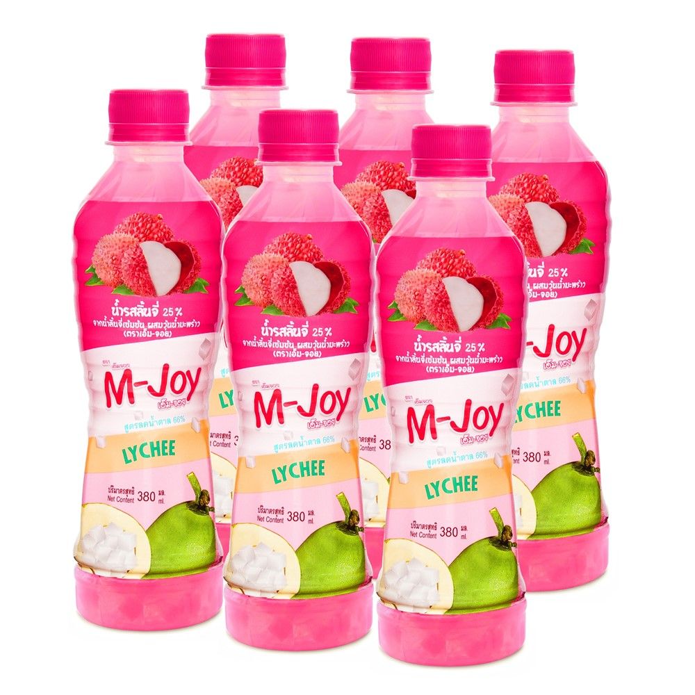 MJOY LYCHEE JUICE 25% NATADECOCO 380 ML. PACK 6