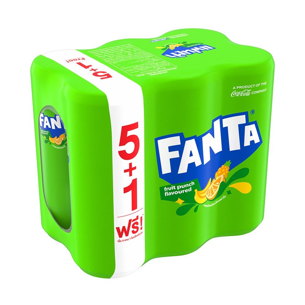 FANTA FRUIT PUNCH FLAVOURED CAN 325ML. PACK6