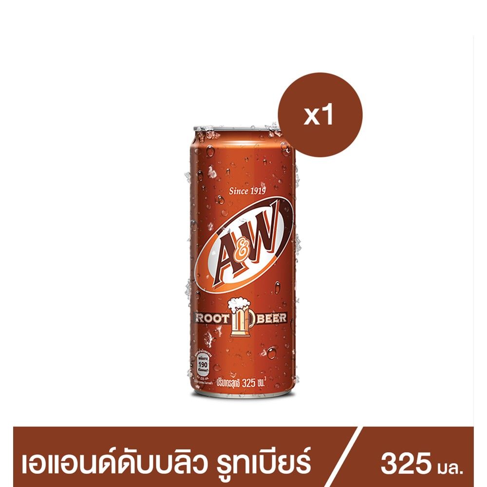 เอแอนด์ดับบลิว รูทเบียร์กระป๋อง 325มล.